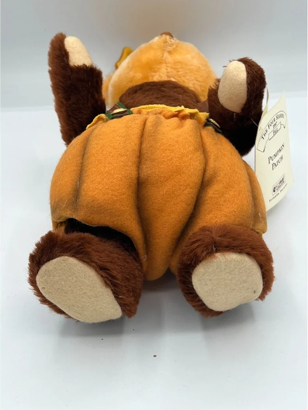 Vintage 1997 The Four Seasons Steiff Pumpkin Patch Bear #1387 of 5000 12.5”